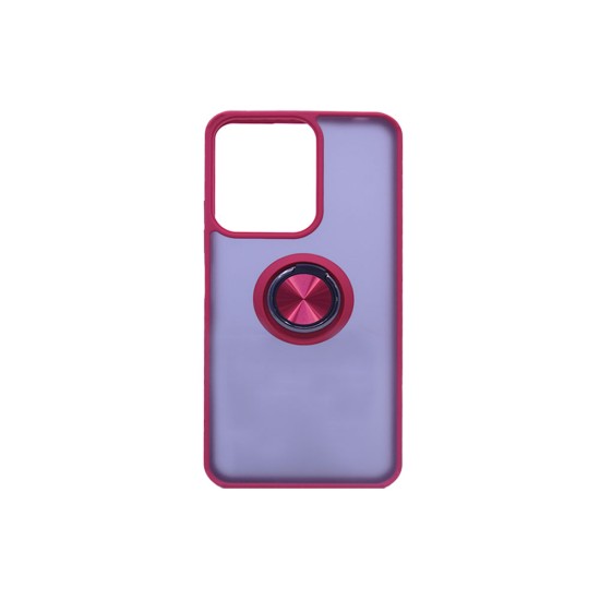 Case with Support Ring for Xiaomi Redmi 13C/Poco C65 Somked Red